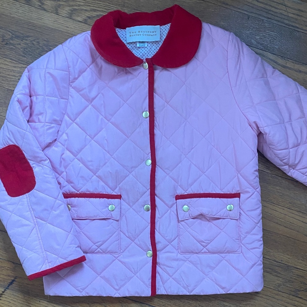 The Beaufort bonnet Company pink quilted jacket 10